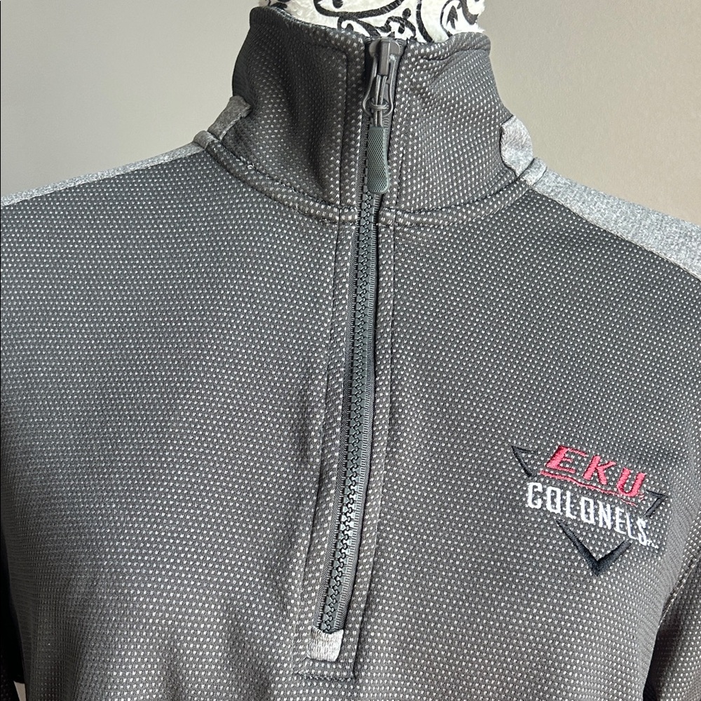 Eastern Kentucky University Champion Gray Women's Half Zip Pullover, M - Picture 2 of 4
